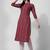 Purple rayon straight geometric printed casual kurta for women