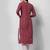 Purple rayon straight geometric printed casual kurta for women