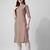 Off white rayon straight geometric printed casual kurta for women
