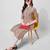 Off white rayon straight geometric printed casual kurta for women