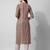 Off white rayon straight geometric printed casual kurta for women