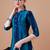 Blue rayon straight tie dye printed casual kurta for women