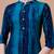 Blue rayon straight tie dye printed casual kurta for women