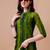 Green rayon straight tie dye printed casual kurta for women