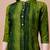 Green rayon straight tie dye printed casual kurta for women