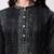 Black rayon straight tie dye printed casual kurta for women
