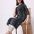 Black rayon straight tie dye printed casual kurta for women