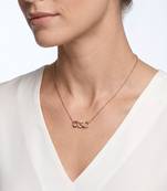 925 Sterling Silver Rose Gold Infinity Heart Necklace Set for Women