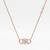 925 Sterling Silver Rose Gold Infinity Heart Necklace Set for Women