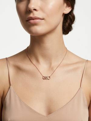 925 Sterling Silver Rose Gold Infinity Heart Necklace Set for Women 3