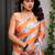 Pre-stitched satin silk blend saree with unstitched satin blouse