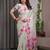 Ready-to-wear satin silk blend saree with unstitched blouse