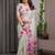 Ready-to-wear satin silk blend saree with unstitched blouse