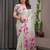 Ready-to-wear satin silk blend saree with unstitched blouse