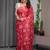 Designer readymade satin silk blend saree with unstitched blouse
