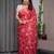 Designer readymade satin silk blend saree with unstitched blouse