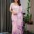 Elegant readymade satin silk blend saree with satin unstitched blouse