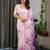Elegant readymade satin silk blend saree with satin unstitched blouse