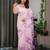 Elegant readymade satin silk blend saree with satin unstitched blouse