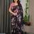 Festive readymade satin silk blend saree with unstitched blouse