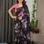 Festive readymade satin silk blend saree with unstitched blouse