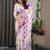 Premium readymade satin silk blend saree with matching blouse piece