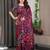 Luxury readymade satin silk blend saree with unstitched blouse