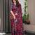 Luxury readymade satin silk blend saree with unstitched blouse