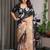 Traditional readymade satin silk blend saree with blouse piece