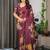 Ready-to-drape satin silk blend saree with unstitched blouse