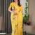 Wedding readymade satin silk blend saree with unstitched blouse