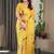 Wedding readymade satin silk blend saree with unstitched blouse
