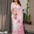 Ethnic readymade satin silk blend saree with unstitched blouse