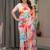 Instant drape satin silk blend saree with satin blouse piece