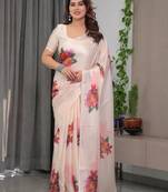 Women's readymade party wear satin silk blend saree