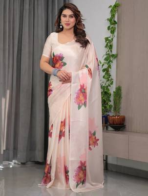 Women's readymade party wear satin silk blend saree 2
