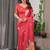 Stylish readymade satin silk blend saree with blouse piece