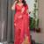 Stylish readymade satin silk blend saree with blouse piece