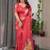 Stylish readymade satin silk blend saree with blouse piece