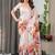 Ready-to-wear satin silk blend saree with matching satin blouse piece