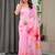 Women's readymade festive satin silk blend saree with blouse