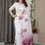 Premium pre-stitched satin silk blend saree with unstitched blouse