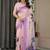 Traditional ready-to-wear satin silk blend saree with blouse