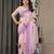 Traditional ready-to-wear satin silk blend saree with blouse
