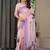 Traditional ready-to-wear satin silk blend saree with blouse