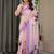 Traditional ready-to-wear satin silk blend saree with blouse