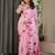 Elegant pre-stitched satin silk blend saree with blouse piece