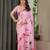 Elegant pre-stitched satin silk blend saree with blouse piece