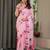 Elegant pre-stitched satin silk blend saree with blouse piece