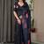Women's luxury readymade satin silk blend saree with blouse